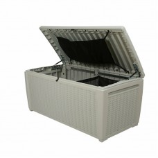 KETER. Lada depozitare piscina alb Rattan, 500 L..